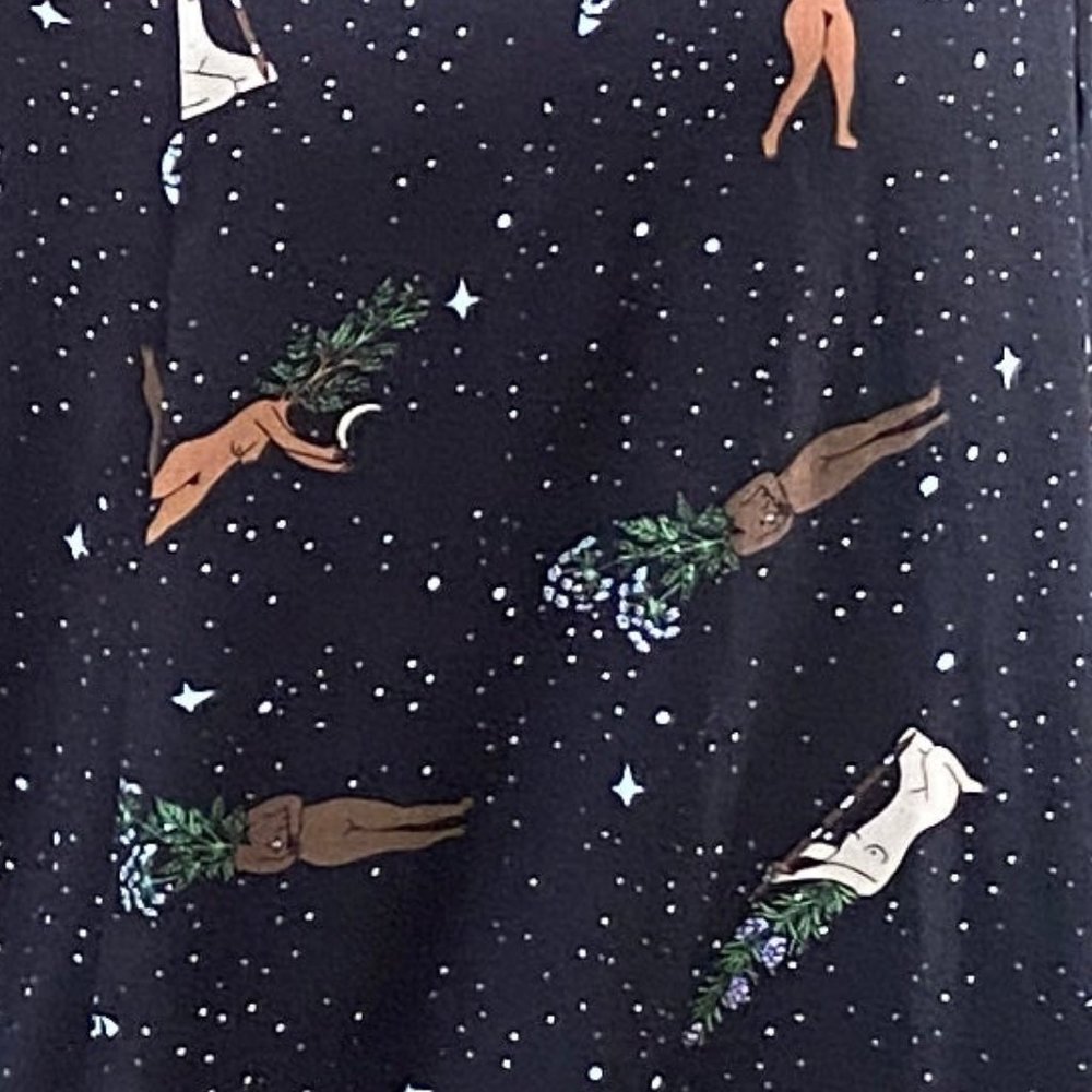 Spooky season witchy dress "Protection Spell" custom art print @merakilabbe NWOT - Picture 2 of 6
